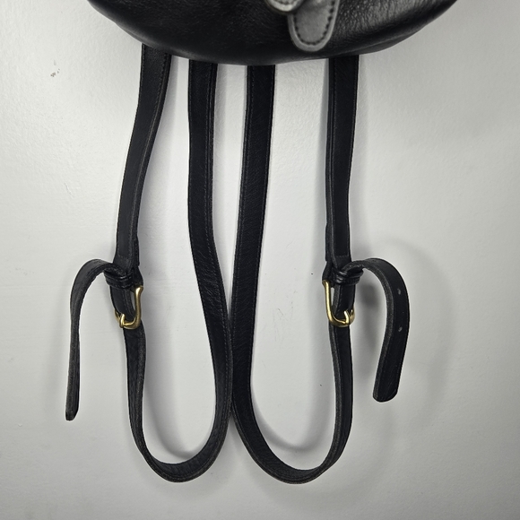 Coach Vintage Mini Backpack Black Leather DayPack 9960 90s brass hardware - Picture 7 of 16